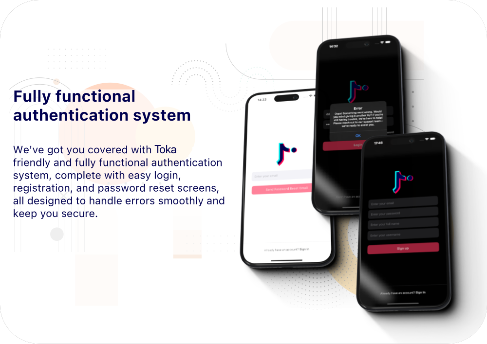 SwiftUI Apps Pack, Instagram, TikTok and AirBNB Clone templates + Firebase Authentication Layer - 12
